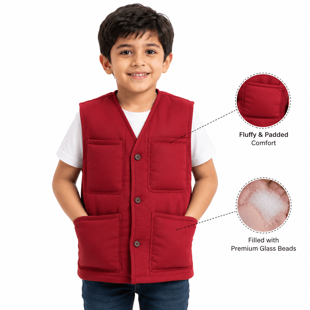 Weighted jacket ( glass beads)