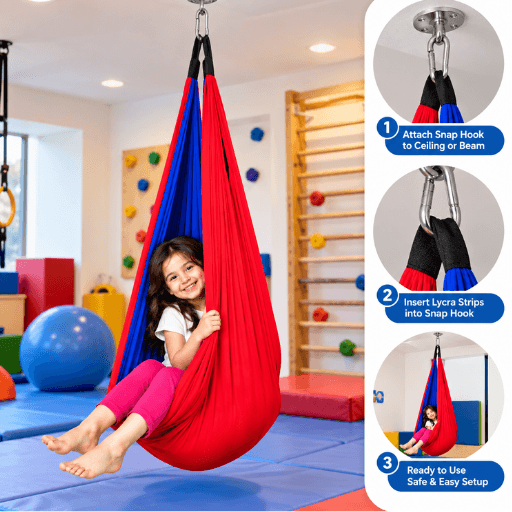 Sensory Therapy Swing for Kids - Lycra Superior and Stitched|Indoor Snuggle Swing for Autism,SPD&ADHD Kids - Image 4