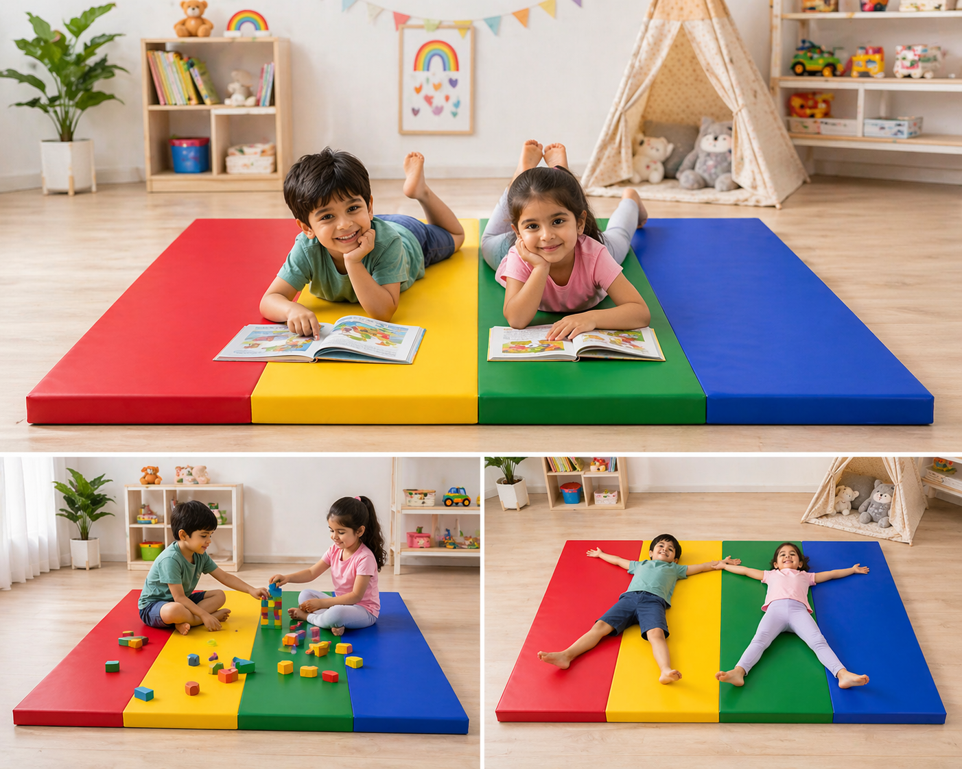 Premium Foldable Foam Mat with Durable Water-Resistant Rexine Cover for Therapy & Exercise - Image 2