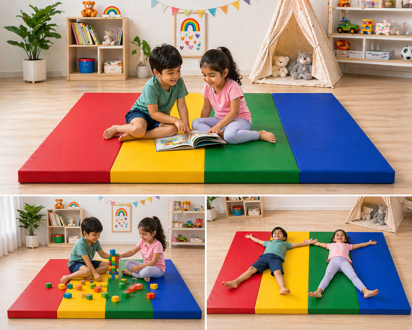Premium Foldable Foam Mat with Durable Water-Resistant Rexine Cover for Therapy & Exercise - Image 4