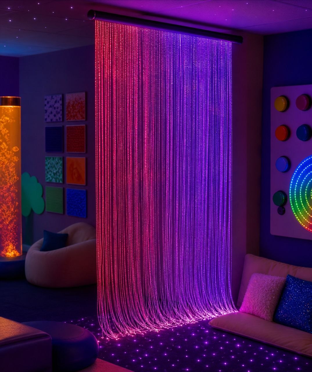 Sensory Curtains Optic Fibre – Calm Touch kids Therapy Curtains For Fun - Image 3