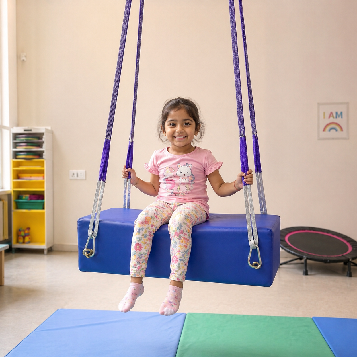 Sensory Glider Swing| Wooden Padded - Image 2