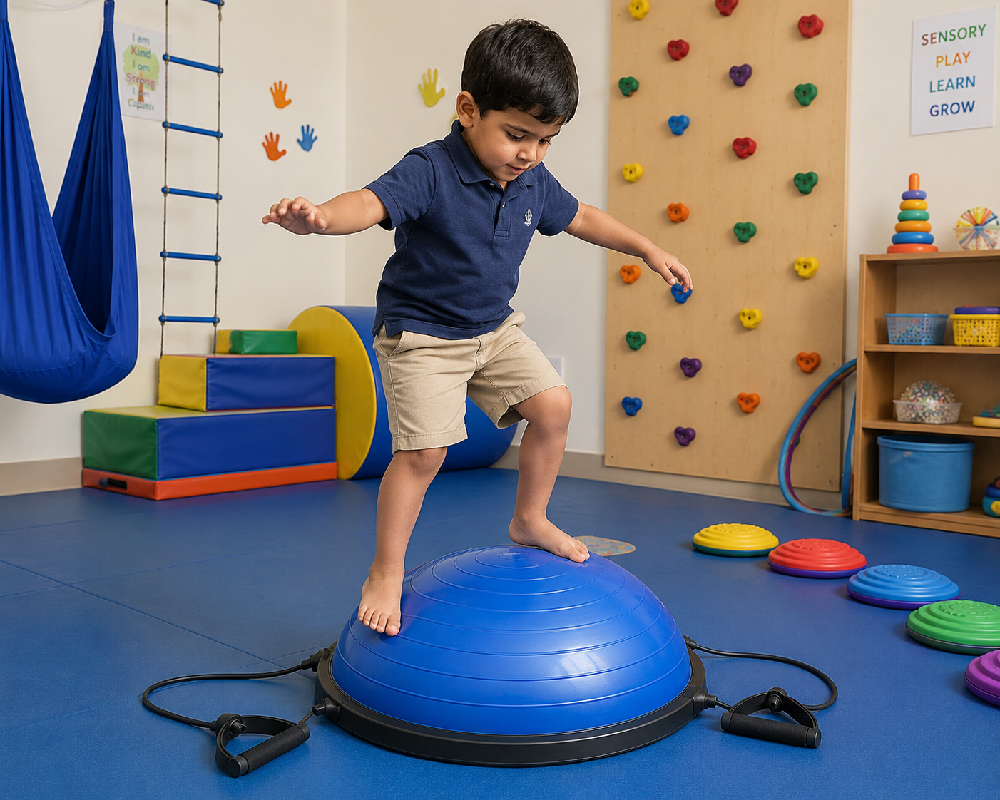 BOSU Ball Balance Trainer with Resistance Bands - Image 4