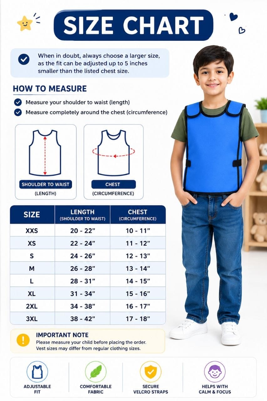 Sensory Compression Jacket (Vest)for Kids - Image 3